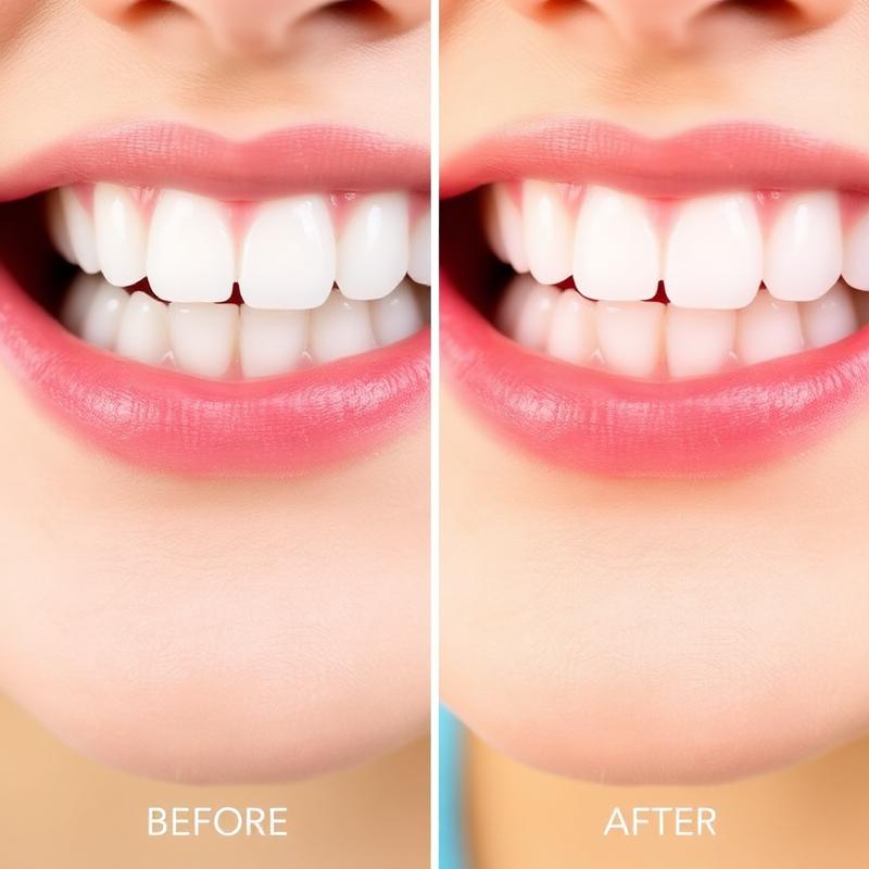 Отбеливание зубов — до и после